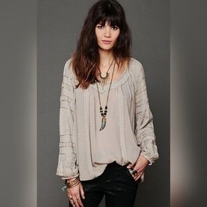 Free People Wavelength Beaded Long Sleeve Top